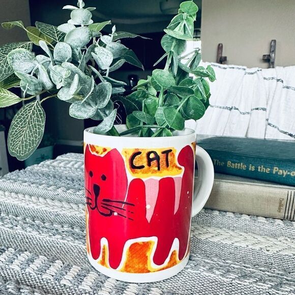 Vintage Y2K Retro Kitty Cat Coffee Mug Planter - Picture 1 of 6